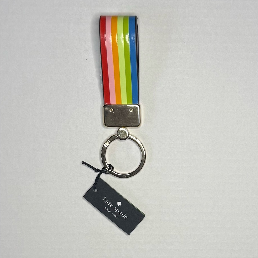 Kate Spade Rainbow Pride Gift Set Shirt Crossbody Bag & Keychain Charm NWT - Picture 16 of 16